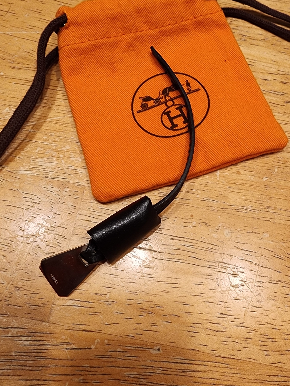 Hermès Clochette (French for "little bell") Black